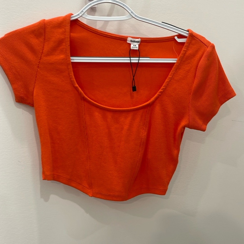 GARAGE orange crop top